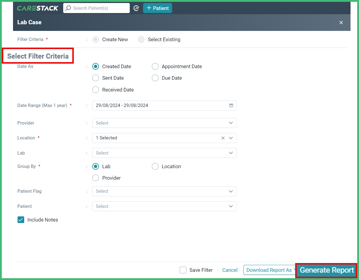 Lab Case Report – CareStack