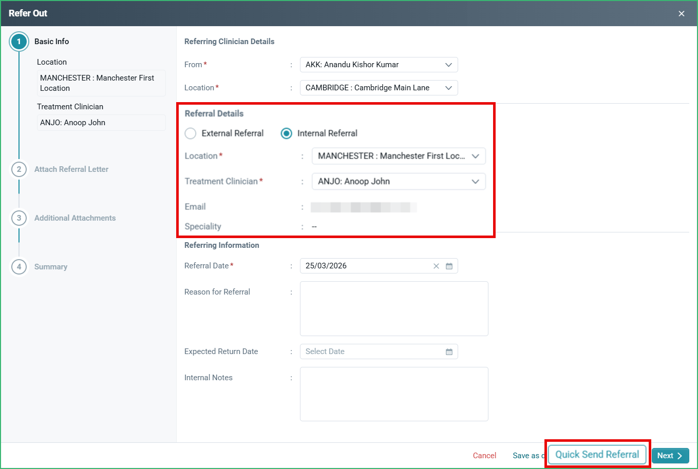 Send a Referral (Refer-Out) – CareStack